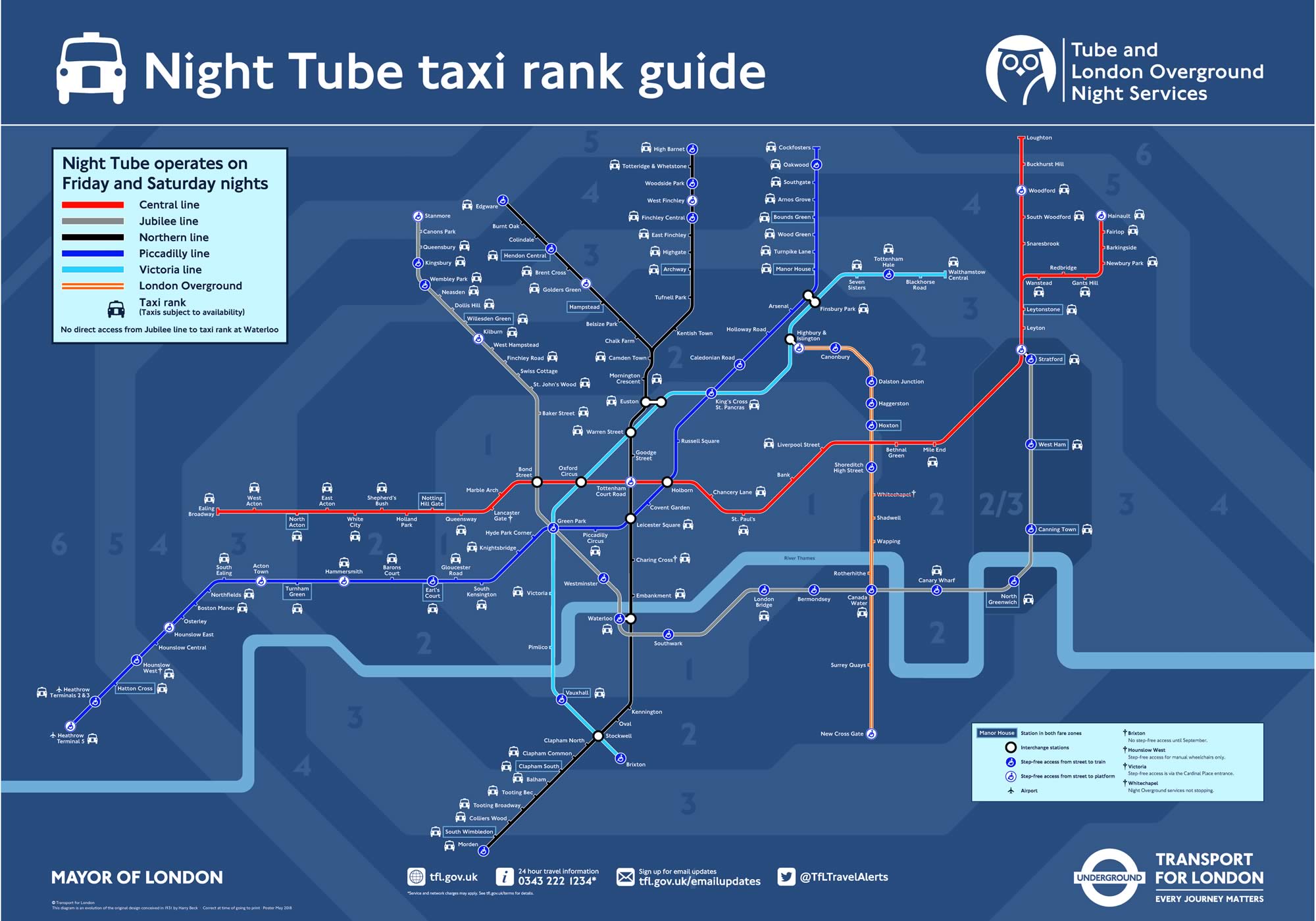 Mappa Night Tube