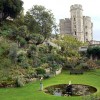 I giardini di Windsor Castle con il castello sullo sfondo