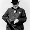 Churchill with Tommy Gun. Images: Churchill War Rooms © IWM