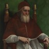 NG27 Raphael Portrait of Pope Julius II 1511 Oil on poplar 108.7 x 81 cm © The National Gallery, London N-0027-00-000063-A5