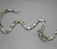 Green Burmese Python, 2018 © 2023 The Trustees of the British Museum courtesy of the artist , Soe Yu Nwe