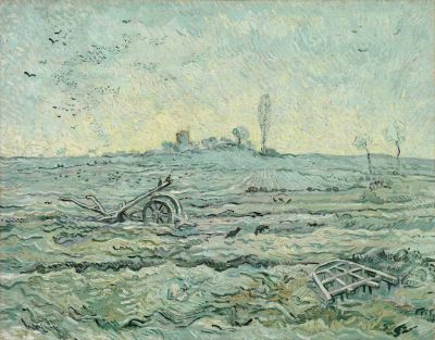 Vincent van Gogh, Snow-Covered Field with a Harrow (after Millet), 1890. Oil on canvas, 72.1 x 92 cm. Van Gogh Museum, Amsterdam (Vincent van Gogh Foundation)