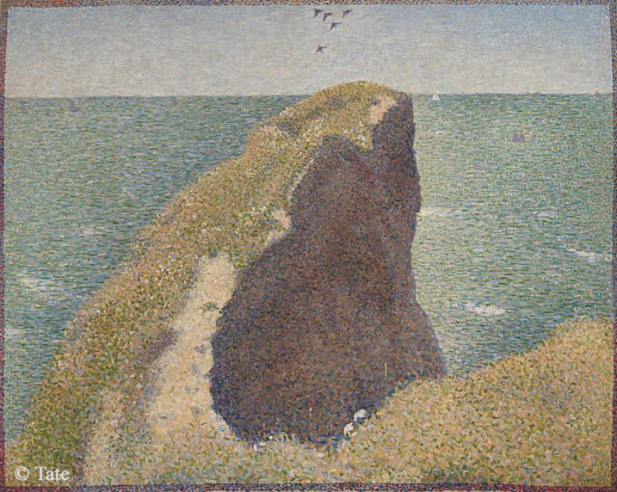 Georges Seurat (1859 - 1891), Le Bec du Hoc, Grandcamp, 1885. Oil on canvas 64.8 x 81.6 cm. On loan from Tate (N06067) © Tate L728