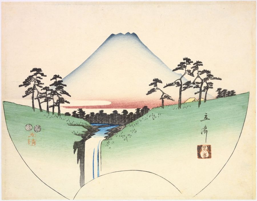 Mt. Fuji and Otodome Fall, about  1849-52  By Utagawa Hiroshige (1797—1858)