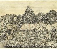 Anselm Kiefer, Untitled, 1963. Graphite and ballpoint pen on paper, 23.6 x 29.8 cm. Private collection. Photo: Georges Poncet. © Anselm Kiefer