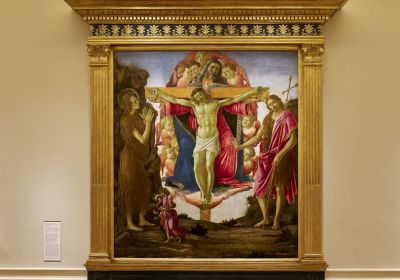 22. Sando Botticelli (around 1445-1510) The Holy Trinity with Saints Mary Magdalen and John the Baptist, around 1491-94. The Courtauld, London (Samuel Courtauld Trust) © The Courtauld. Photo © David Levene