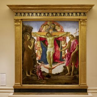 22. Sando Botticelli (around 1445-1510) The Holy Trinity with Saints Mary Magdalen and John the Baptist, around 1491-94. The Courtauld, London (Samuel Courtauld Trust) © The Courtauld. Photo © David Levene