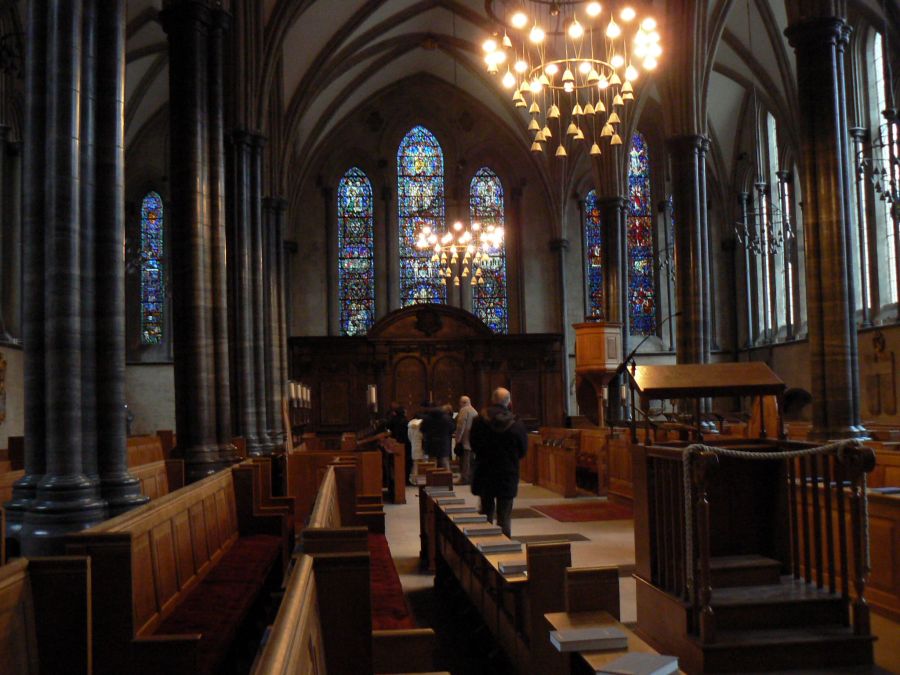 La navata della Chiesa del Tempio a Londra