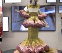 Installation image featuring Miss Sohee Peony Dress, at Hallyu! The Korean Wave at the V&A Ⓒ Victoria and Albert Museum, London (12)
