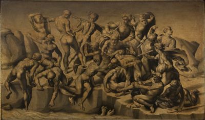 Bastiano da Sangallo, after Michelangelo Buonarroti, The Battle of Cascina (‘The Bathers’), c. 1542. Oil on panel, 78.8 x 132.3 cm. Holkham Hall, Norfolk, Collection of the Earl of Leicester. By kind permission of the Earl of Leicester and the Trustees of Holkham Estate