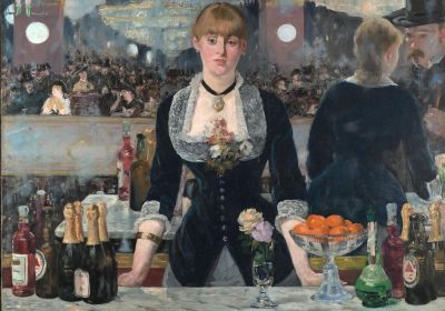 Credits: Staircase at the Courtauld Gallery (Photograph by Mike Peel); A Bar at the Folies-Bergère (1882) by Édouard Manet