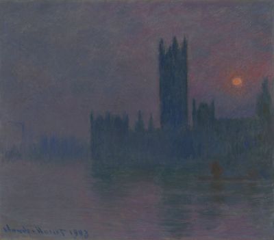 7. Claude Monet (1840-1926),
Houses of Parliament, Sunset,
1900-1903, oil on canvas, 81.2 x
92cm. Hasso Plattner Collection