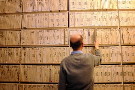 British Library sound archives. Photo by Clare Kendall